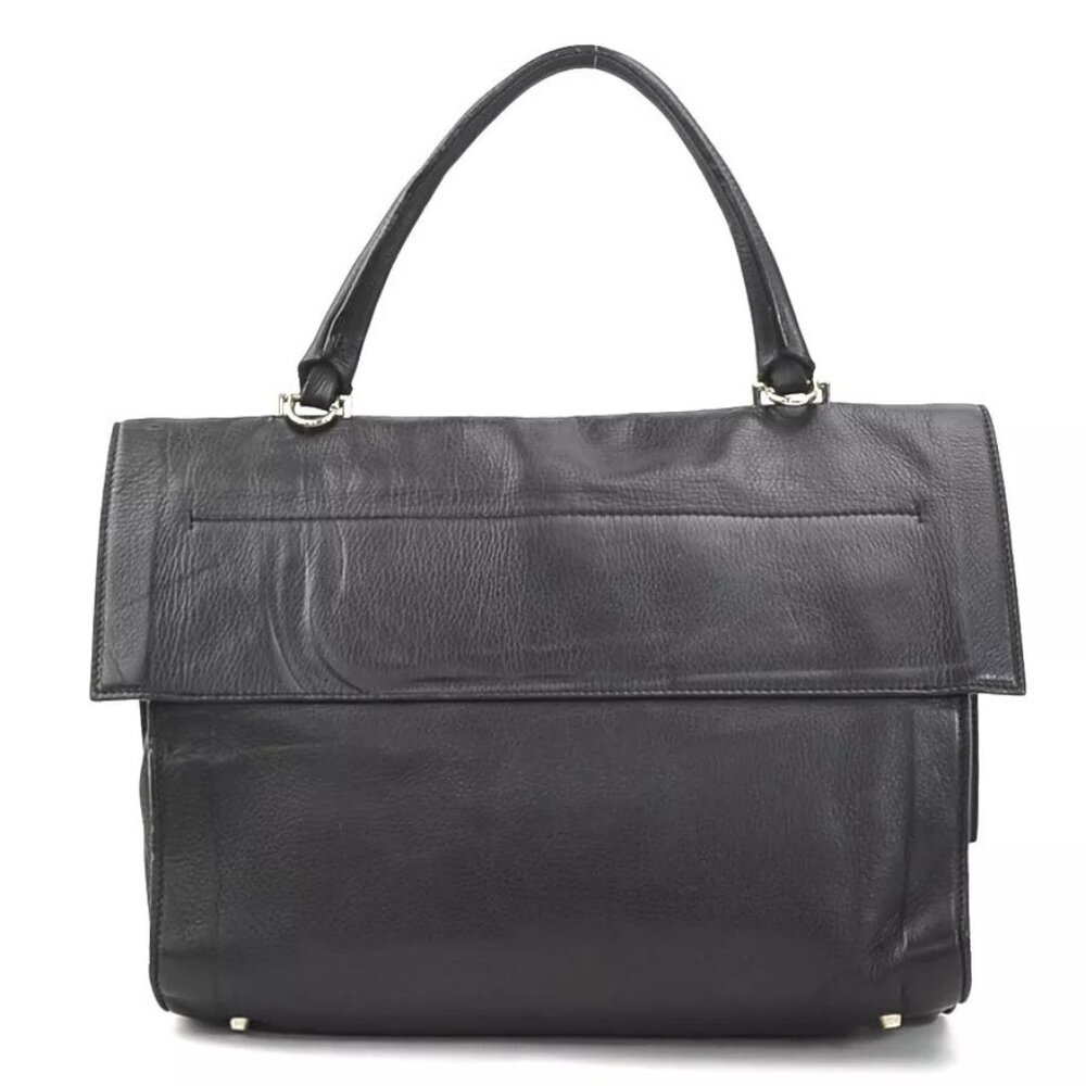 Authentic Givenchy Handbag Black Leather/Silverto… - image 2